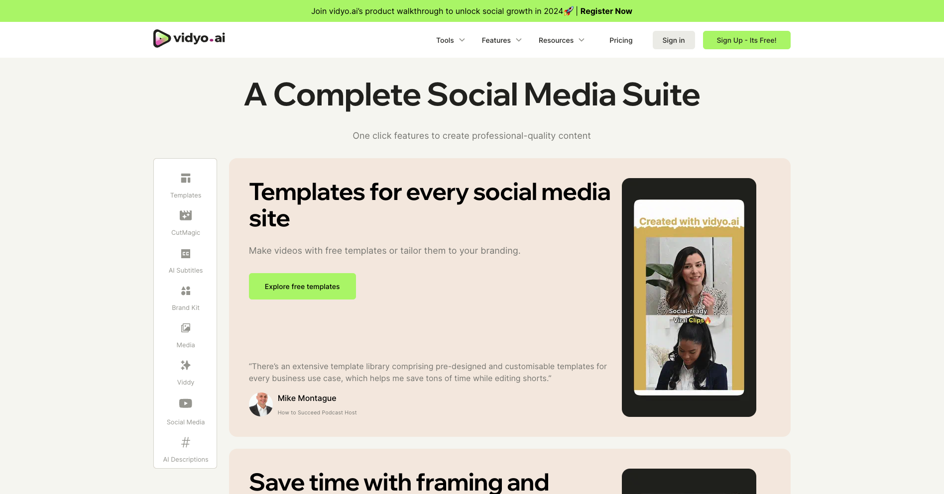 Vidyo.ai: Trasforma Contenuti Video in Clip Virali